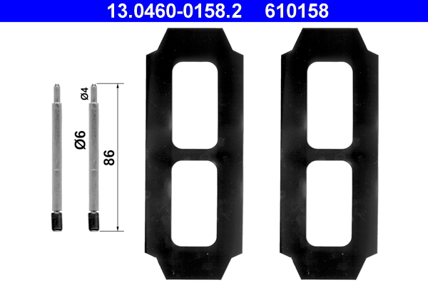 Accessory Kit, disc brake pad (Front axle)  Art. 13046001582