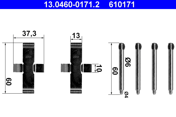 Accessory Kit, disc brake pad (Rear axle)  Art. 13046001712