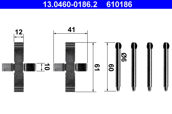 Accessory Kit, disc brake pad (Rear axle)  Art. 13046001862