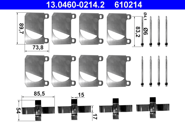 Accessory kit, Brake pad (Front axle)  Art. 13046002142