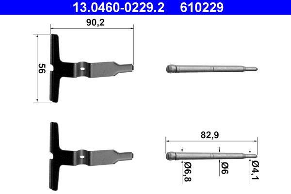 Accessory Kit, disc brake pad (Rear axle)  Art. 13046002292