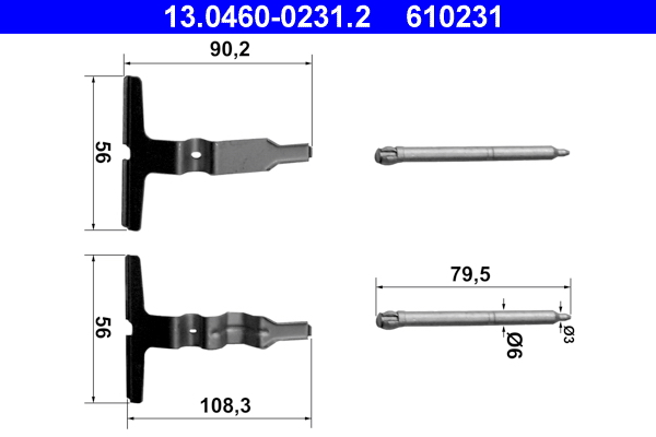 Accessory Kit, disc brake pad (Rear axle)  Art. 13046002312