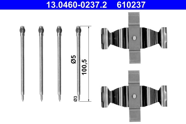 Accessory Kit, disc brake pad (Front axle)  Art. 13046002372