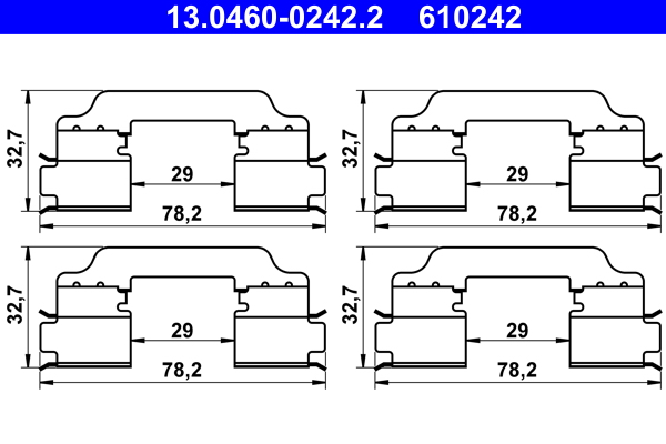 Accessory Kit, disc brake pad (LUCAS/TRW)  Art. 13046002422