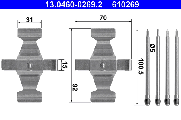 Accessory Kit, disc brake pad (Front axle)  Art. 13046002692