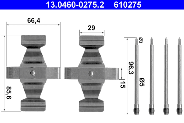 Accessory Kit, disc brake pad (Front axle)  Art. 13046002752