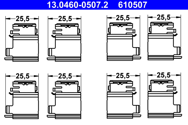 Accessory Kit, disc brake pad (Rear axle)  Art. 13046005072