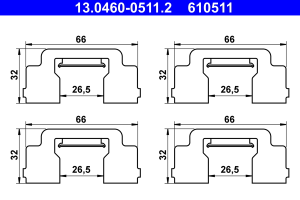 Accessory Kit, disc brake pad (Rear axle)  Art. 13046005112