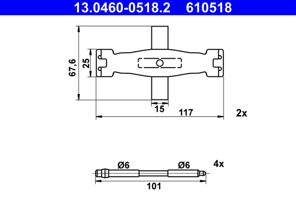 Accessory Kit, disc brake pad (Front axle)  Art. 13046005182