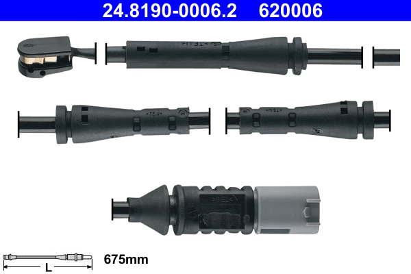 Warning Contact, brake pad wear (front axle both sides)  Art. 24819000062