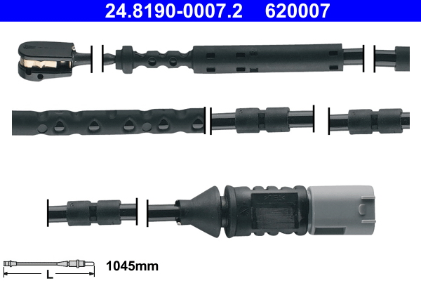 Warning Contact, brake pad wear (Rear axle, both sides)  Art. 24819000072