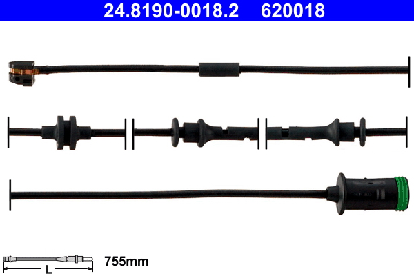 Warning Contact, brake pad wear (front axle both sides)  Art. 24819000182