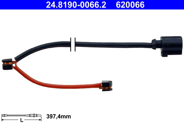 Warning Contact, brake pad wear (front axle both sides)  Art. 24819000662