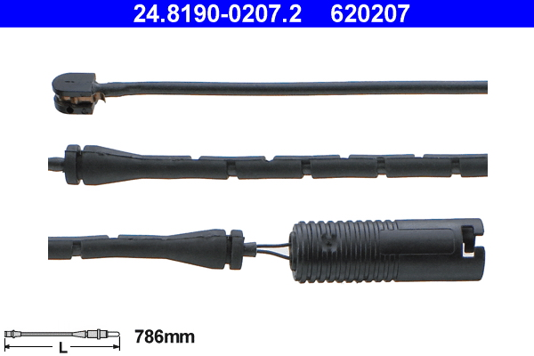 Warning Contact, brake pad wear (Front axle)  Art. 24819002072