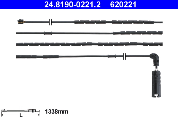 Warning Contact, brake pad wear (Rear axle, both sides)  Art. 24819002212