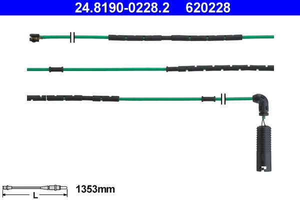 Warning Contact, brake pad wear (Rear axle)  Art. 24819002282