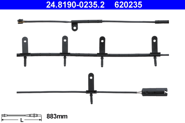 Warning Contact, brake pad wear (In front)  Art. 24819002352