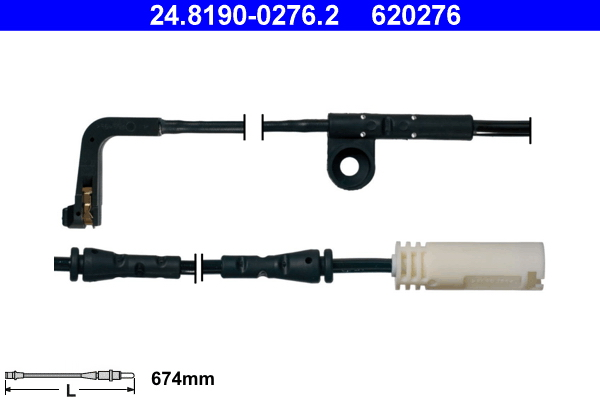 Warning Contact, brake pad wear (Front axle)  Art. 24819002762