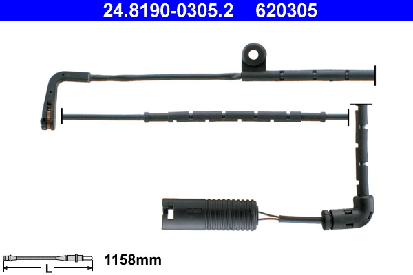 Warning Contact, brake pad wear (Rear axle, both sides)  Art. 24819003052