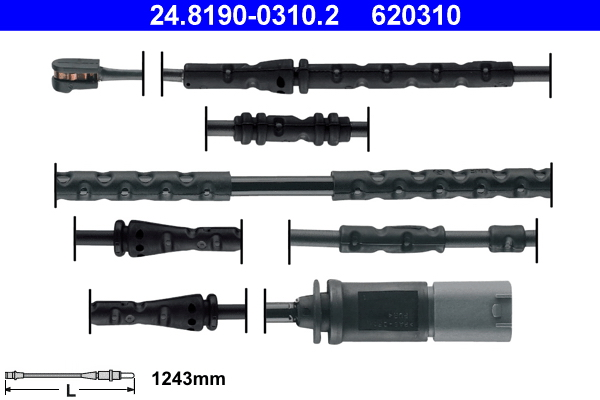 Warning Contact, brake pad wear (Rear axle, both sides)  Art. 24819003102