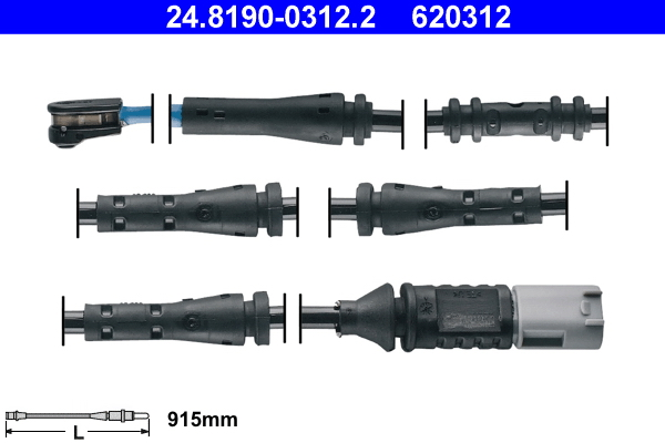 Warning Contact, brake pad wear (Rear axle, both sides)  Art. 24819003122