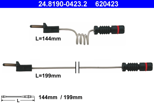 Warning Contact, brake pad wear (Rear axle, both sides)  Art. 24819004232