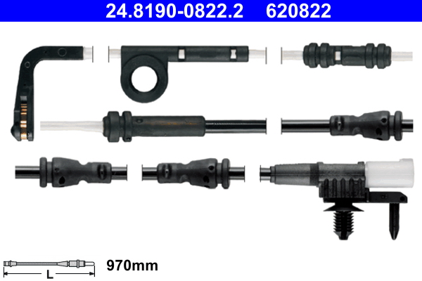 Warning Contact, brake pad wear (Front axle)  Art. 24819008222