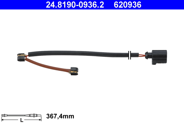 Warning Contact, brake pad wear (front axle both sides)  Art. 24819009362