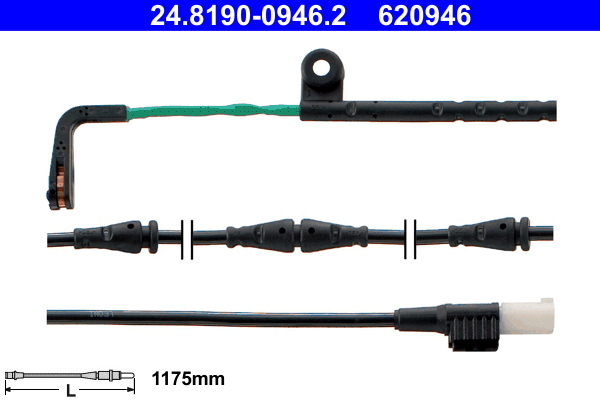 Warning Contact, brake pad wear (In front)  Art. 24819009462