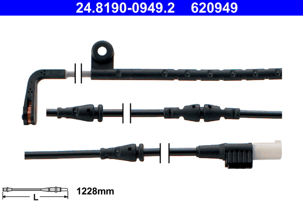 Warning Contact, brake pad wear (In front)  Art. 24819009492