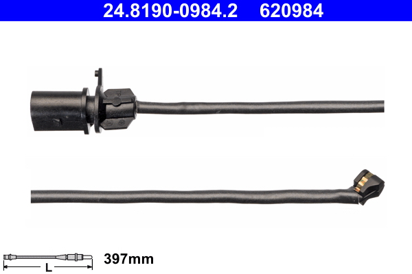 Warning Contact, brake pad wear (Front axle)  Art. 24819009842