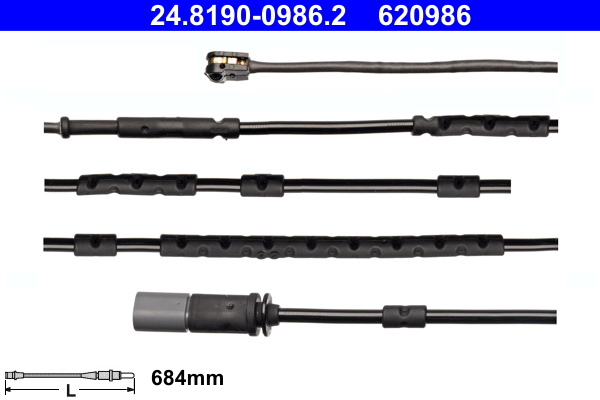 Warning Contact, brake pad wear (Disc brake)  Art. 24819009862