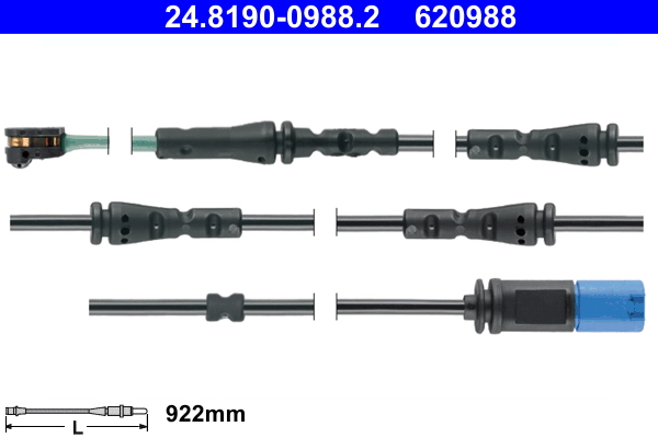 Warning Contact, brake pad wear (Double cloth)  Art. 24819009882