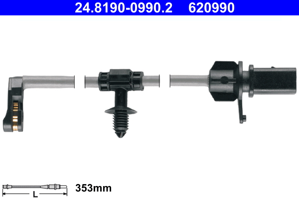 Warning Contact, brake pad wear (In front)  Art. 24819009902