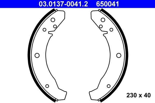 Brake Shoe Set (Rear axle)  Art. 03013700412