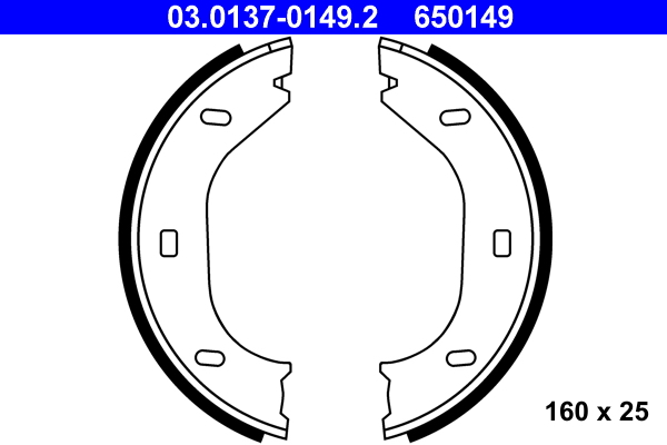 Brake Shoe Set, parking brake  Art. 03013701492