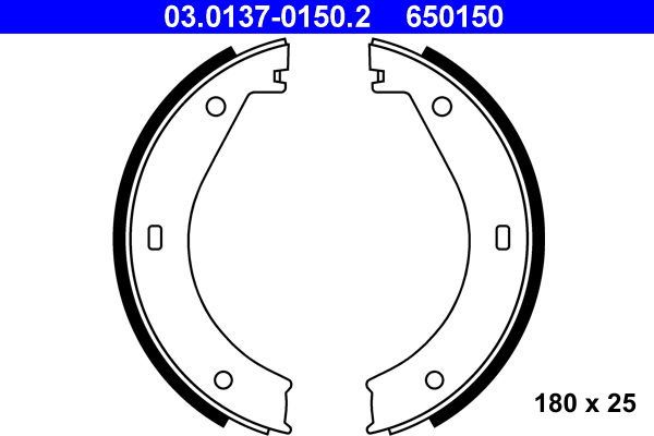 Brake Shoe Set, parking brake  Art. 03013701502