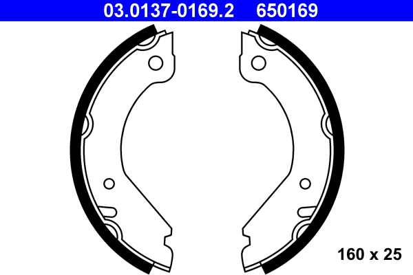 Brake Shoe Set, parking brake  Art. 03013701692