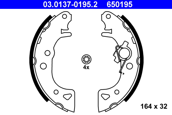 Brake Shoe Set (Rear axle)  Art. 03013701952