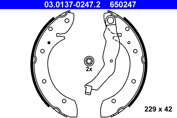 Brake Shoe Set (Rear axle)  Art. 03013702472