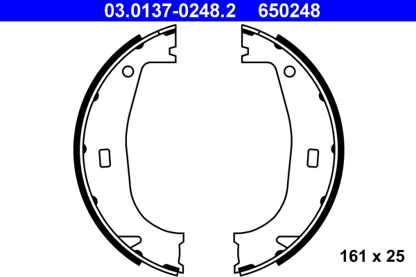 Brake Shoe Set, parking brake  Art. 03013702482