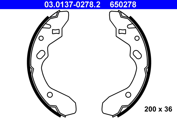 Brake Shoe Set (Rear axle)  Art. 03013702782