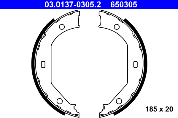 Brake Shoe Set, parking brake  Art. 03013703052