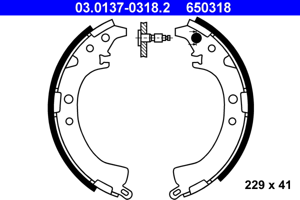 Brake Shoe Set (Rear axle)  Art. 03013703182