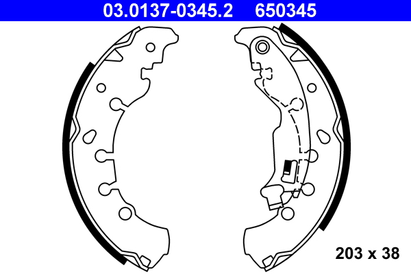 Brake Shoe Set (Rear axle)  Art. 03013703452