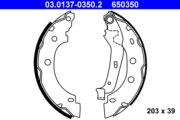 Brake Shoe Set (Rear axle)  Art. 03013703502