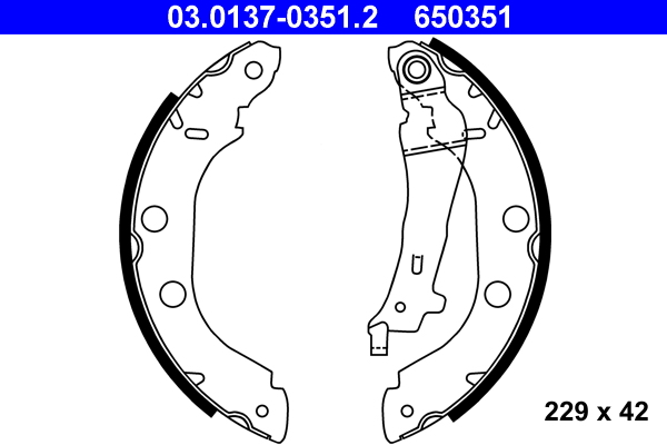 Brake Shoe Set (Rear axle)  Art. 03013703512