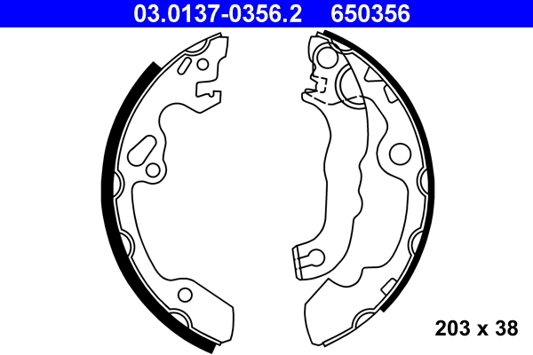 Brake Shoe Set (Rear axle)  Art. 03013703562