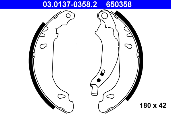 Brake Shoe Set (Rear axle)  Art. 03013703582