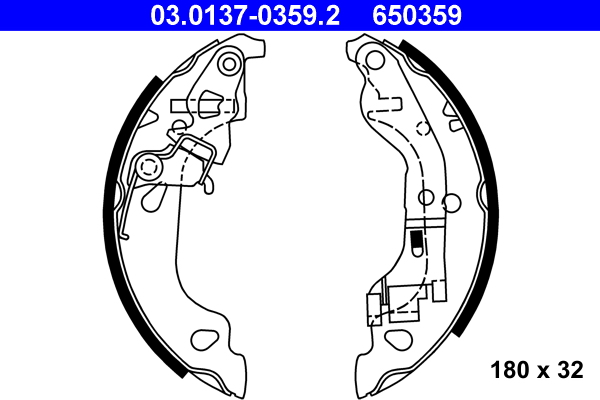 Brake Shoe Set (Rear axle)  Art. 03013703592